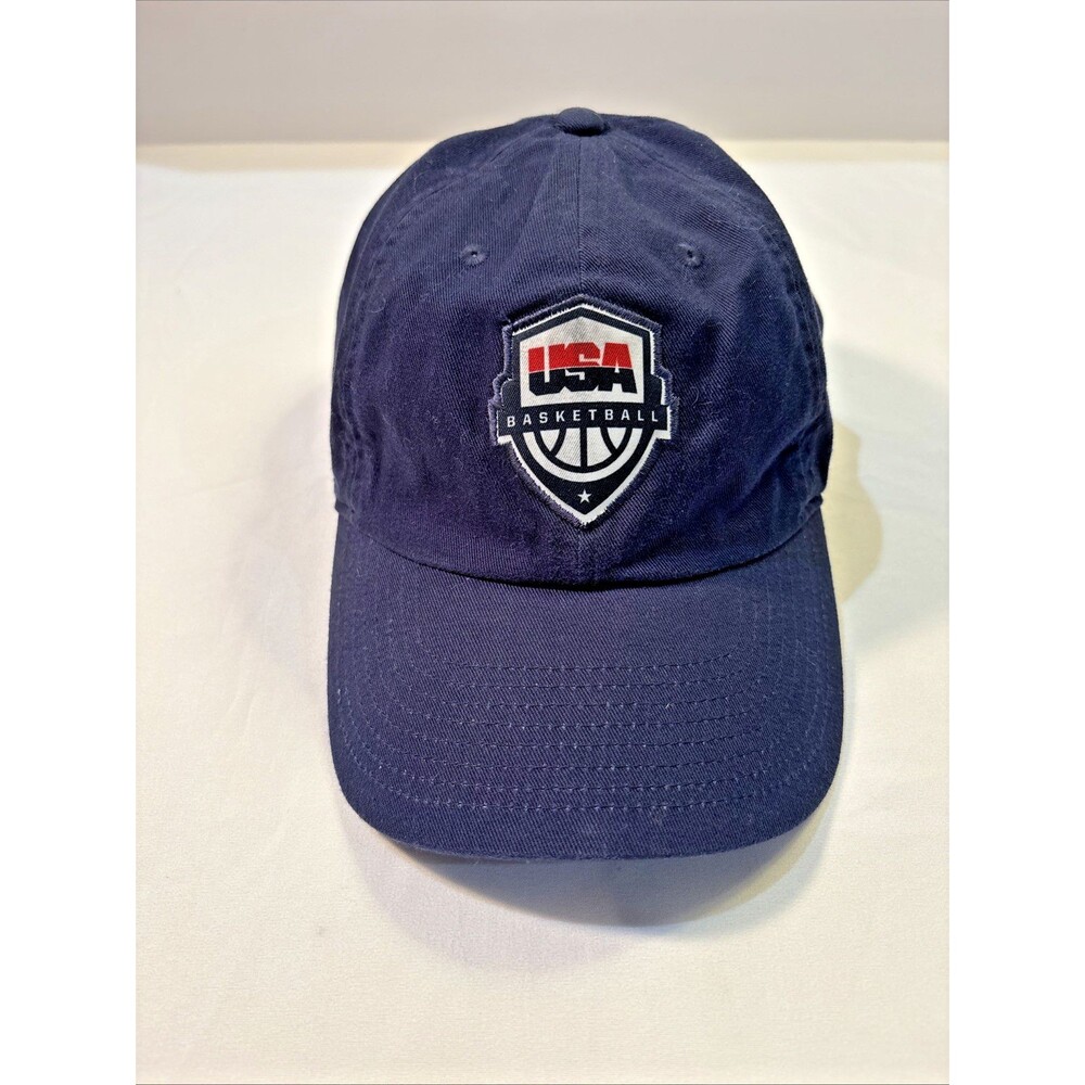 Nike USA Basketball Navy Blue Adjustable Hat Cap Embroidered Logo Swoosh
